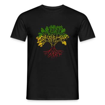 Tree Roots Rasta Lion Reggae good vibes - Men's T-Shirt - black - Front - AI Model Male 178 light (178cm)