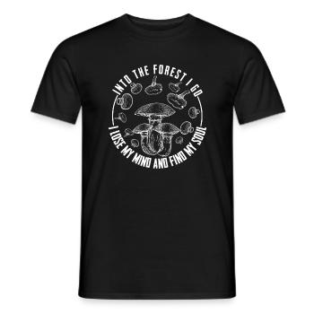 Into the forest I lose my minf and find my soul - Männer T-Shirt - Schwarz - Vorne - AI Model Male 178 light (178cm)