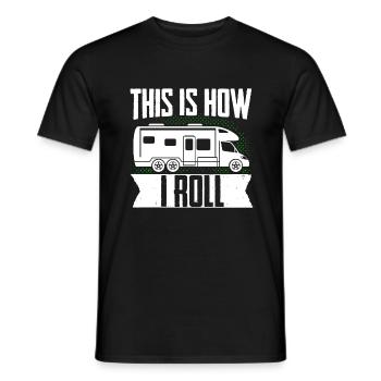 Motorhome RV Camping Camper This - Men's T-Shirt - black - Front - AI Model Male 178 light (178cm)