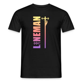 Electrical Lineman Electrician - Männer T-Shirt - Schwarz - Vorne - AI Model Male 178 light (178cm)
