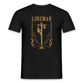Electrical Lineman Electrician - Männer T-Shirt - Schwarz - Vorne - AI Model Male 178 light (178cm)