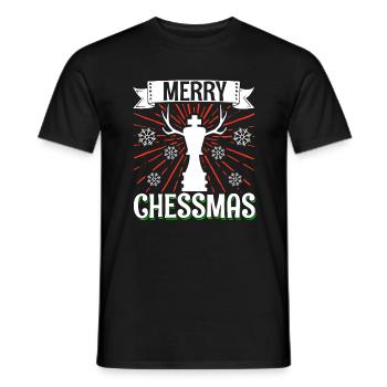 Chess Player Merry Chessmas Game - Männer T-Shirt - Schwarz - Vorne - AI Model Male 178 light (178cm)