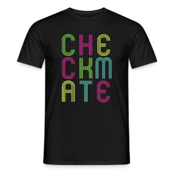 Chess Player CheCkmAte Club Team - Männer T-Shirt - Schwarz - Vorne - AI Model Male 178 light (178cm)