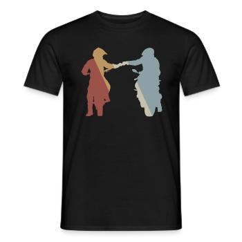 Motorradfahrer Faustgruß Retro Style Vintage - Männer T-Shirt - Schwarz - Vorne - AI Model Male 178 light (178cm)