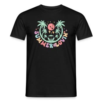 Summer Lovin' - Retro Design - Männer T-Shirt - Schwarz - Vorne - AI Model Male 178 light (178cm)