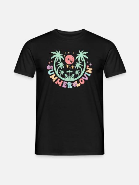 Summer Lovin' - Retro Design - Men's T-Shirt - black