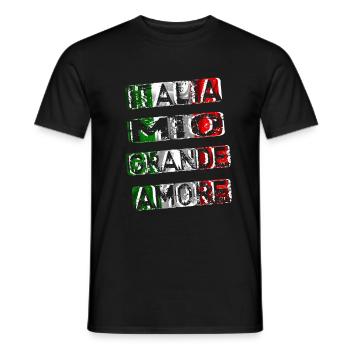 Italy my great love Italia grande amore - Men's T-Shirt - black - Front - AI Model Male 178 light (178cm)