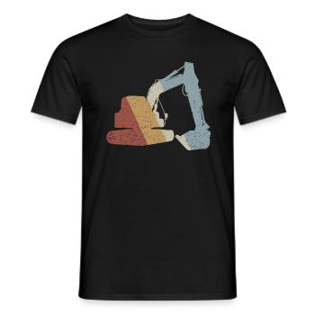 Bagger Retro Style Vintage - Männer T-Shirt - Schwarz - Vorne - AI Model Male 178 light (178cm)