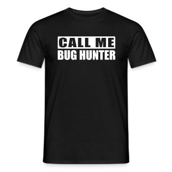 Bug Hunter - Programmer Computer Scientist IT Shirt - Men's T-Shirt - black - Front - AI Model Male 178 light (178cm)