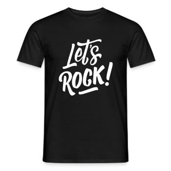 Let's Rock - Rock Music Rock & Roll - Men's T-Shirt - black - Front - AI Model Male 178 light (178cm)