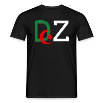 DZ Les Algériens Drapeau Dzair - T-shirt homme - noir - Devant - AI Model Male 178 light (178cm)