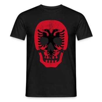 Albania - Men's T-Shirt - black - Front - AI Model Male 178 light (178cm)