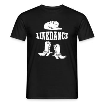 Linedance Fan Western Country Line Dance Gift - Men's T-Shirt - black - Front - AI Model Male 178 light (178cm)