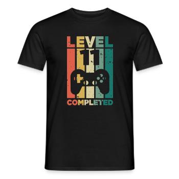 11e anniversaire du joueur niveau 11 cadeau - T-shirt homme - noir - Devant - AI Model Male 178 light (178cm)