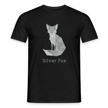 Silber Fuchs, abstakt - Männer T-Shirt - Schwarz - Vorne - AI Model Male 178 light (178cm)