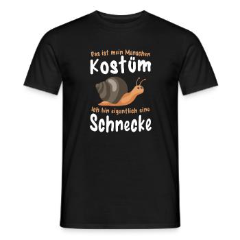 Schnecke Menschen Kostüm Lustige Schnecken - Männer T-Shirt - Schwarz - Vorne - AI Model Male 178 light (178cm)