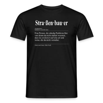 Straßenbauer Lustige Berufs Definition - Männer T-Shirt - Schwarz - Vorne - AI Model Male 178 light (178cm)