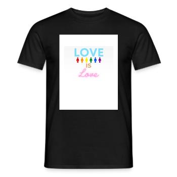 Love is Love - Männer T-Shirt - Schwarz - Vorne - AI Model Male 178 light (178cm)