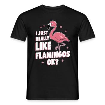 Flamingo Tier Rosa - Männer T-Shirt - Schwarz - Vorne - AI Model Male 178 light (178cm)