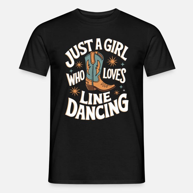 Line Dancing Dancing Dancers - Men's T-Shirt - black