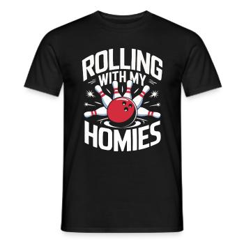 Bowling Bowler Pin Ball Bowling Ball - T-shirt homme - noir - Devant - AI Model Male 178 light (178cm)