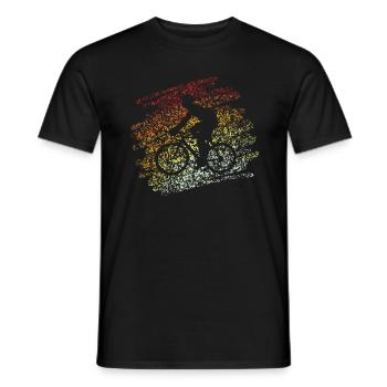 Vélo de course vintage - T-shirt homme - noir - Devant - AI Model Male 178 light (178cm)