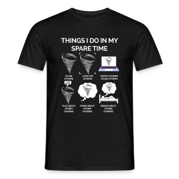Tornado - Männer T-Shirt - Schwarz - Vorne - AI Model Male 178 light (178cm)