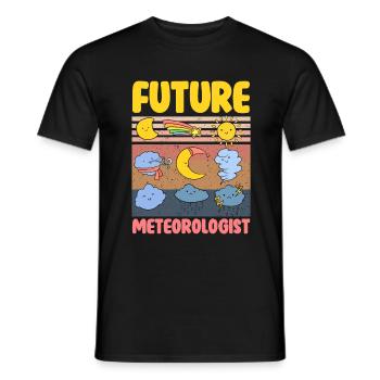 Zukünftiger Meteorologe - Männer T-Shirt - Schwarz - Vorne - AI Model Male 178 light (178cm)