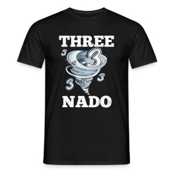 3. Geburtstag Tornado - Männer T-Shirt - Schwarz - Vorne - AI Model Male 178 light (178cm)