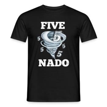 5. Geburtstag Tornado - Männer T-Shirt - Schwarz - Vorne - AI Model Male 178 light (178cm)