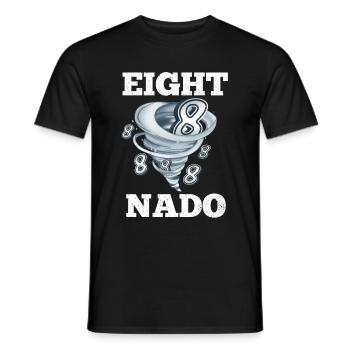 8. Geburtstag Tornado - Männer T-Shirt - Schwarz - Vorne - AI Model Male 178 light (178cm)