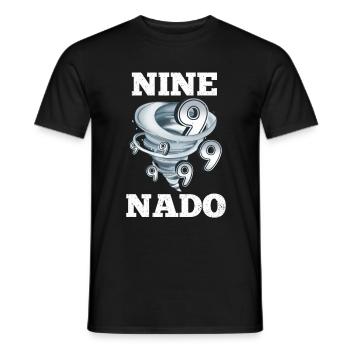 9. Geburtstag Tornado - Männer T-Shirt - Schwarz - Vorne - AI Model Male 178 light (178cm)