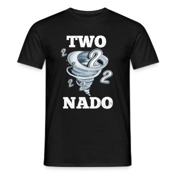 2. Geburtstag Tornado - Männer T-Shirt - Schwarz - Vorne - AI Model Male 178 light (178cm)