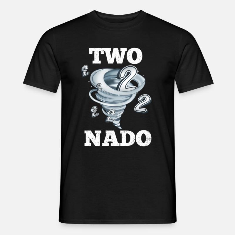 2. Geburtstag Tornado - Männer T-Shirt - Schwarz