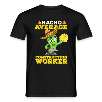 Cinco De Mayo construction worker - Men's T-Shirt - black - Front - AI Model Male 178 light (178cm)