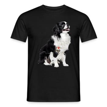 Japanese Chin Dad Papa - Men's T-Shirt - black - Front - AI Model Male 178 light (178cm)