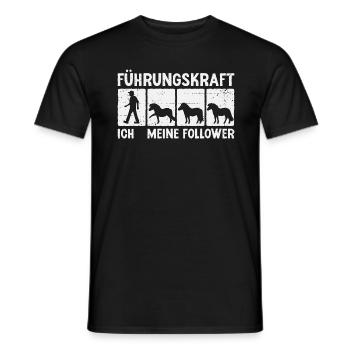 Shetland Pony Meine Follower Pferde Reitsport - Männer T-Shirt - Schwarz - Vorne - AI Model Male 178 light (178cm)