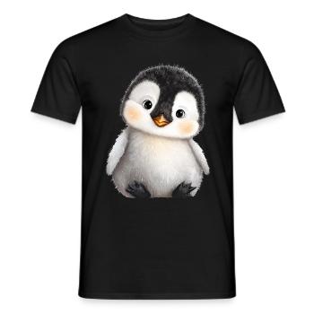 Süßer Baby Pinguin - Männer T-Shirt - Schwarz - Vorne - AI Model Male 178 light (178cm)