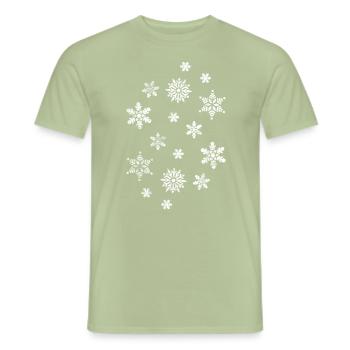 Winter - Männer T-Shirt - Sage - Vorne - AI Model Male 178 light (178cm)