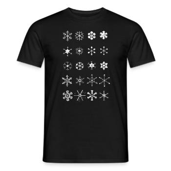 flocons de neige - T-shirt homme - noir - Devant - AI Model Male 178 light (178cm)