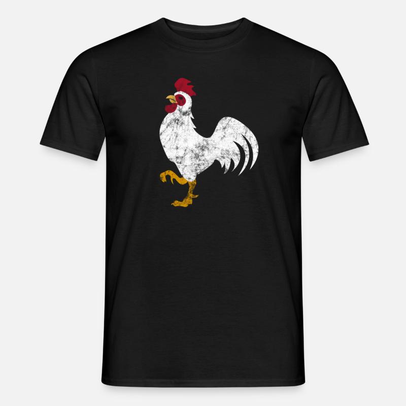 Hahn - Männer T-Shirt - Schwarz