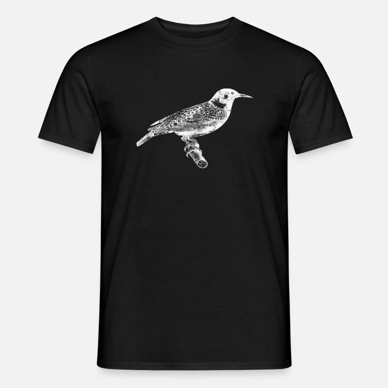 Vogel - Männer T-Shirt - Schwarz