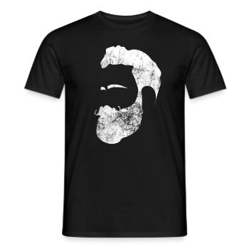 Barbe de hipster - T-shirt homme - noir - Devant - AI Model Male 178 light (178cm)