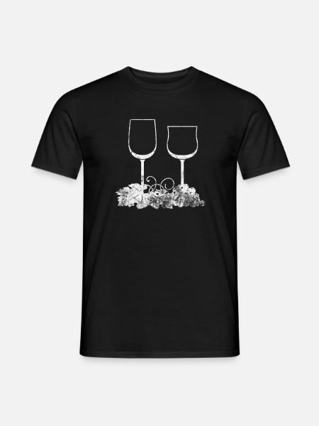 Grapevine Wine drinker - Men's T-Shirt - black