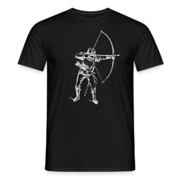 Archer - T-shirt homme - noir - Devant - AI Model Male 178 light (178cm)