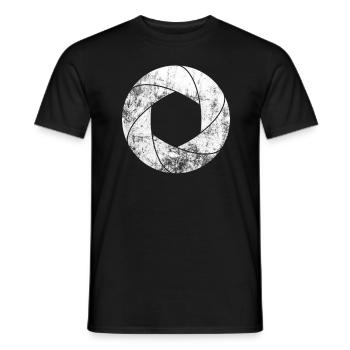 Caméra de caméra photo de la lentille de lentille photographe - T-shirt homme - noir - Devant - AI Model Male 178 light (178cm)
