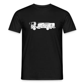 LKW Trucker Fahrer - Männer T-Shirt - Schwarz - Vorne - AI Model Male 178 light (178cm)