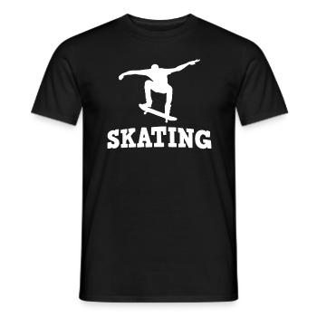 Planche à roulettes - T-shirt homme - noir - Devant - AI Model Male 178 light (178cm)