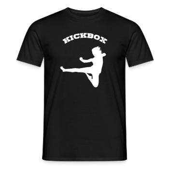 Kickboxing - Männer T-Shirt - Schwarz - Vorne - AI Model Male 178 light (178cm)
