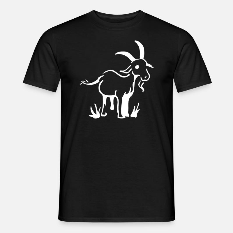 Ziege - Männer T-Shirt - Schwarz